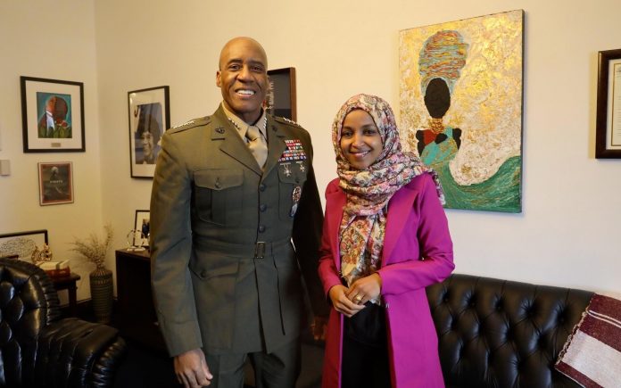 Congresswoman Ilhan Omar and AFRICOM Commander Michael Langley